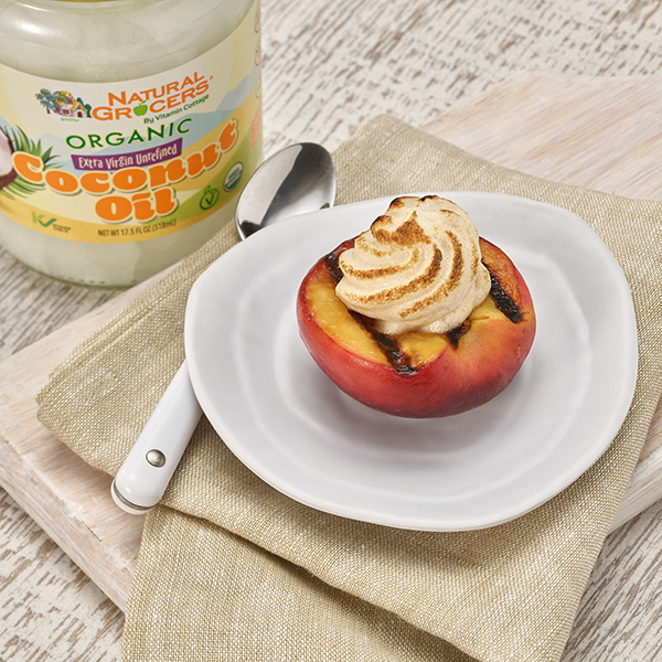 Grilled Peaches with Meringue