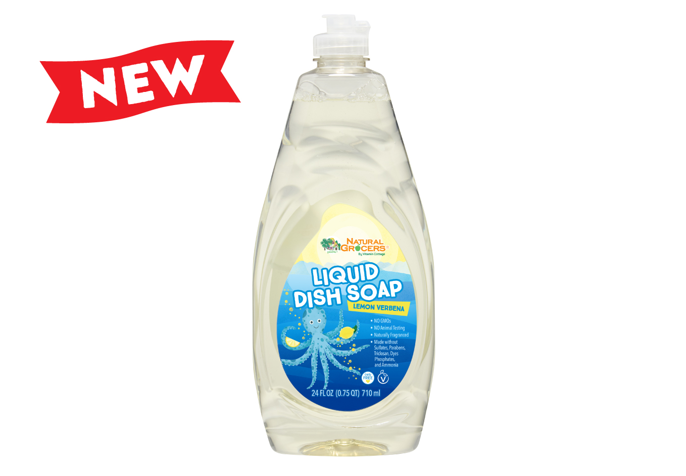 Natural Grocers Brand Dish Soap - Lemon Verbena, 24 OZ